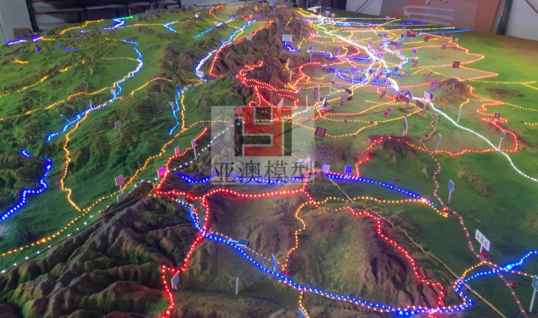 張掖丹霞地質(zhì)博物館---地形地貌沙盤、大型地貌(圖1)
